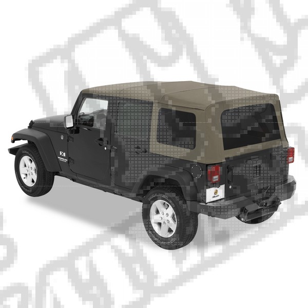 Plandeka ze stelażem Supertop NX Khaki Diamond 07-11 Jeep 4 drzwiowy JK Wrangler