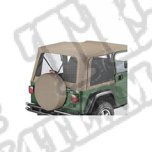 Zestaw siatkowych okien do plandeki Replace-A-Top ciemny Beż 97-06 Jeep TJ Wrangler