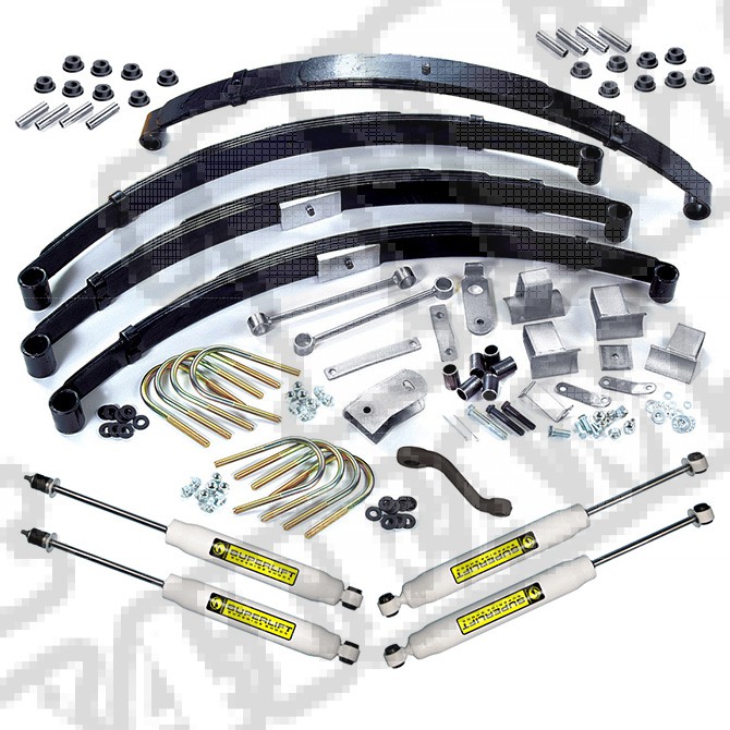 Zestaw liftu zawieszenia, 3.5 cala, z amortyzatorami; 87-95 Jeep Wrangler YJ
