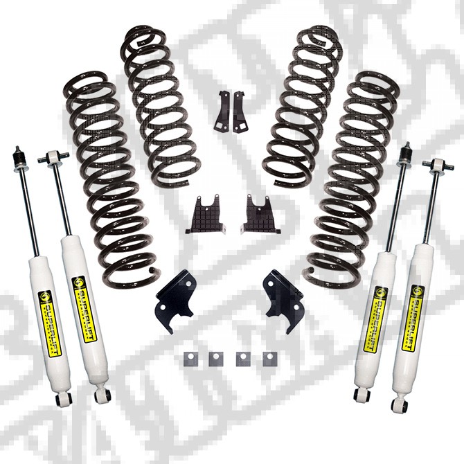 Zestaw liftu zawieszenia, 2.5 cala, z amortyzatorami; 07-18 Jeep Wrangler JK, 2 drzwiowy