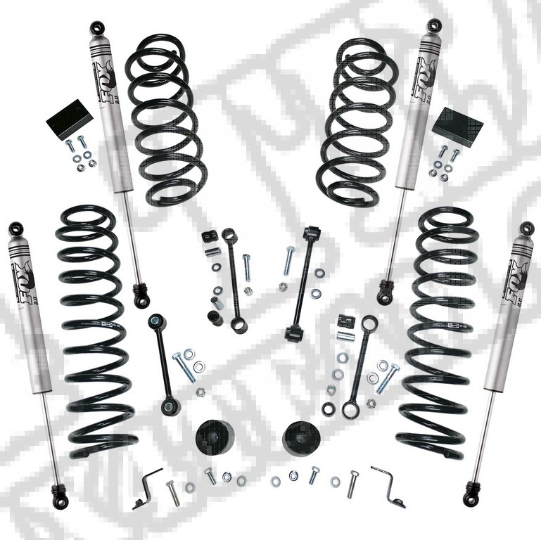 Zestaw liftu zawieszenia, 2.5 cala, amortyzatory FOX; 18-18 Wrangler Unlimited JLU, 4 drzwiowy