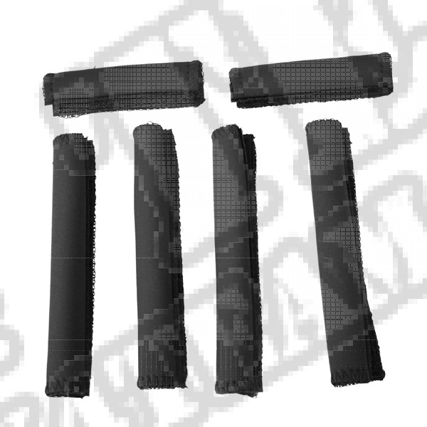 Handlebar Wrap Kit, Black, 6 Piece; 04-11 Yamaha Rhino UTV