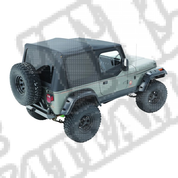 Plandeka PREMIUM z płótna Sailcloth Replace-A-Top Czarny 88-95 Jeep YJ Wrangler