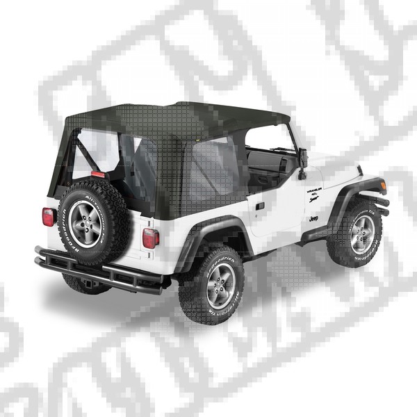 Plandeka PREMIUM z płótna Sailcloth Replace-A-Top Czarny Diamond 03-06 Jeep TJ Wrangler