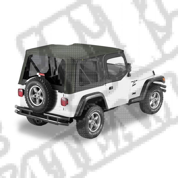 Plandeka PREMIUM z płótna Sailcloth Replace-A-Top Czarny Diamond 03-06 Jeep TJ Wrangler