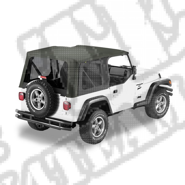 Plandeka PREMIUM z płótna Sailcloth Replace-A-Top Czarny Denim 97-02 Jeep TJ Wrangler