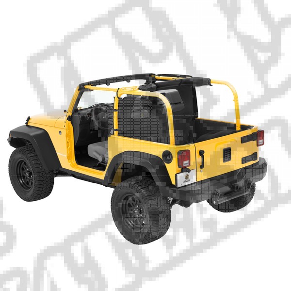 Tylna osłona kabiny przed wiatrem Windjammer Czarny Diamond 07-12 Jeep JK Wrangler