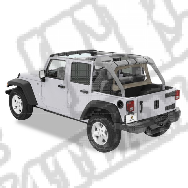 Tylna osłona kabiny przed wiatrem Windjammer Khaki Diamond 07-12 Jeep JK Wrangler Unlimited