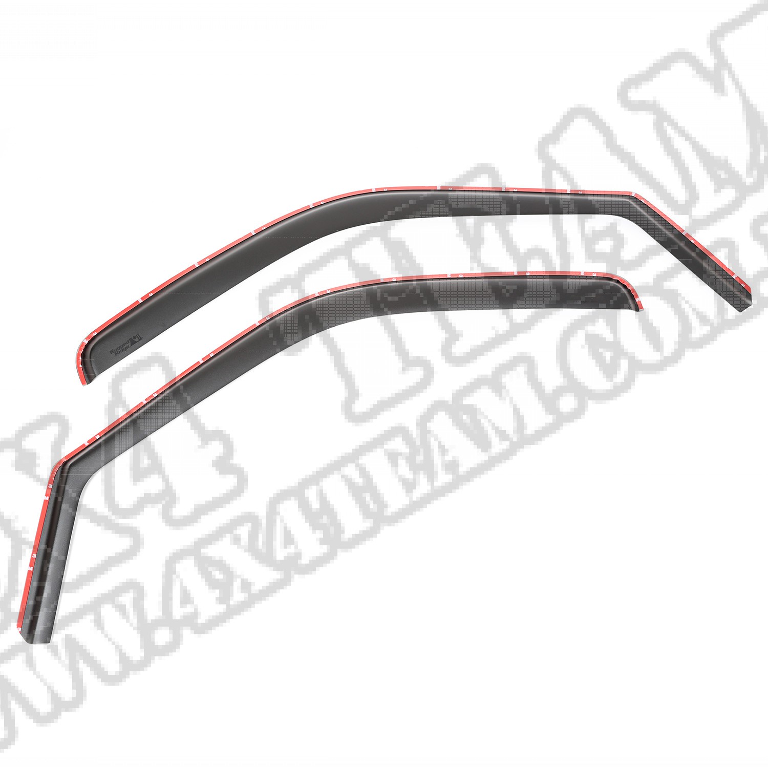 Przednie owiewki, czarny mat, mocowane do rynienek, 99-14 Ford F250-F550 Crew