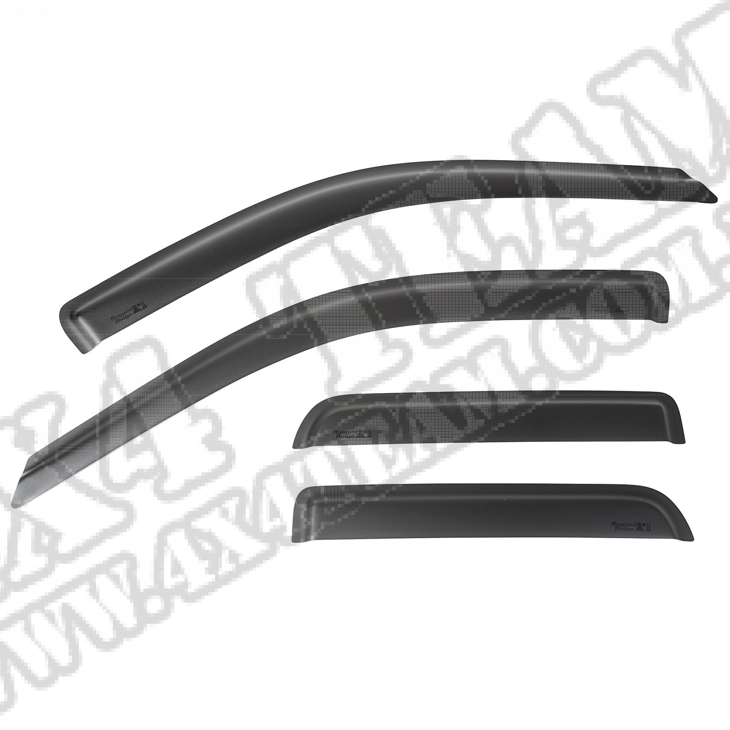 Zestaw owiewek, czarny mat, 09-14 Ram 1500 Quad Cab Pickup
