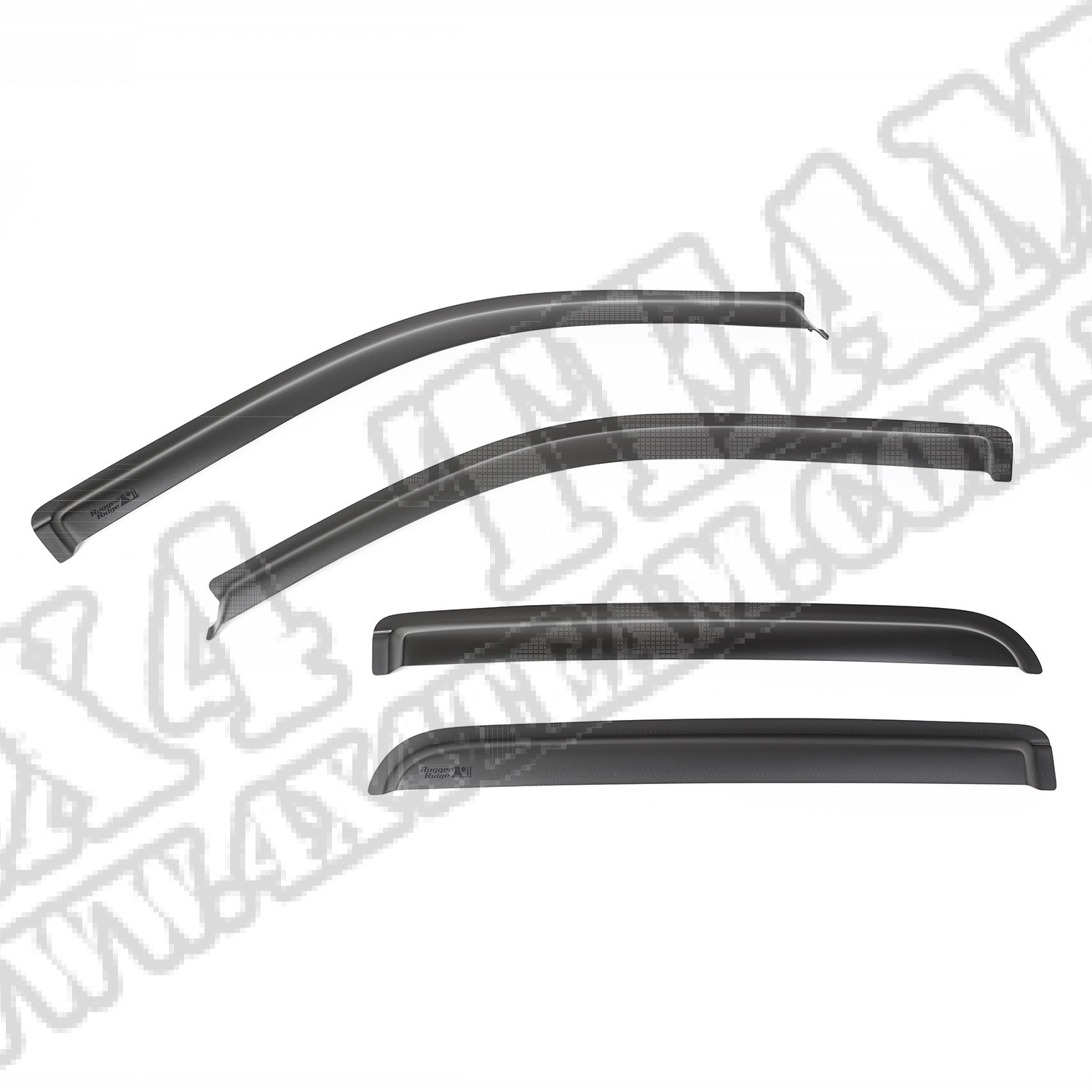 Zestaw owiewek, czarny mat, 09-14 Ford F150 Crew Cab Pickup