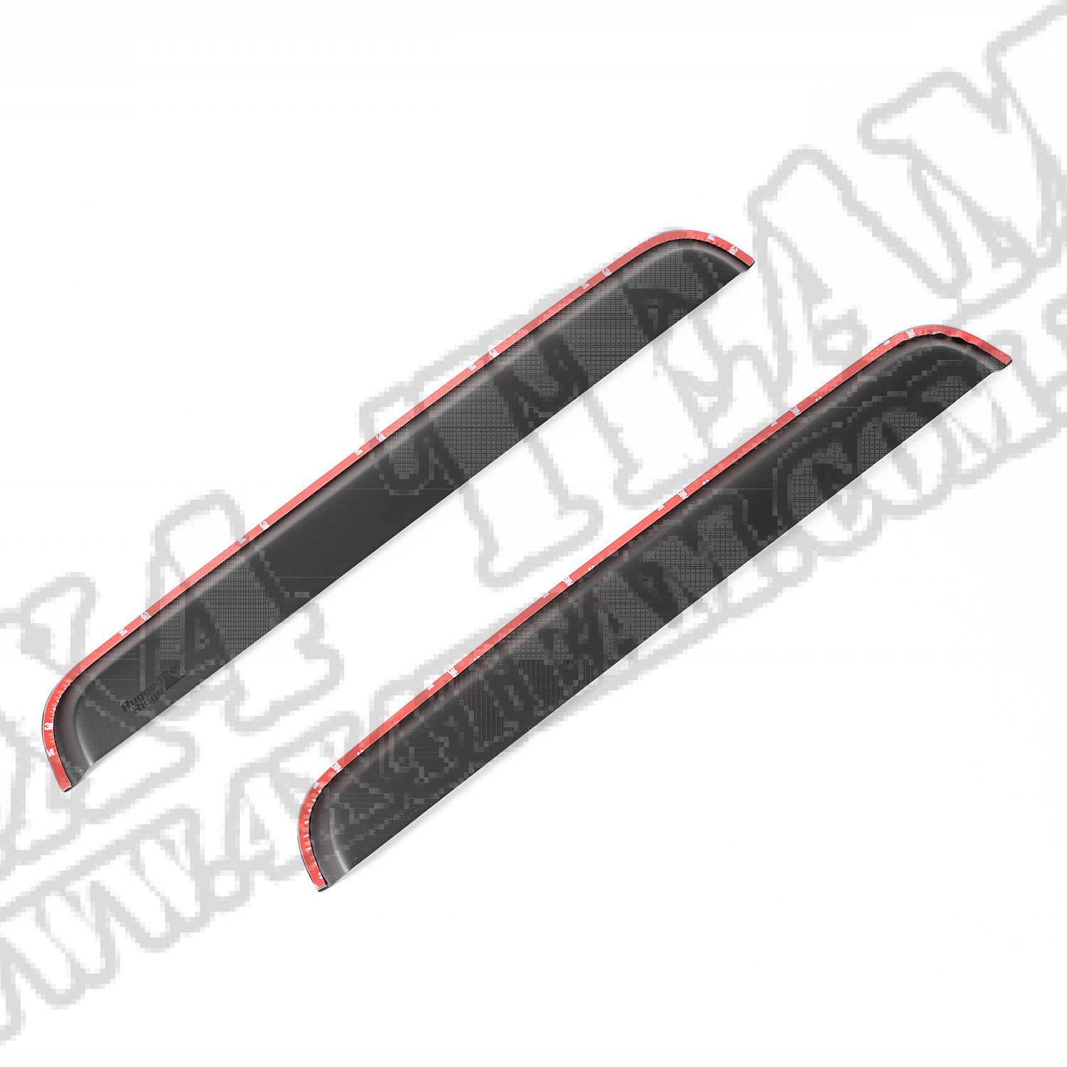 Tylne owiewki, czarny mat, mocowane do rynienek, 99-14 Ford F250-F550 Crew