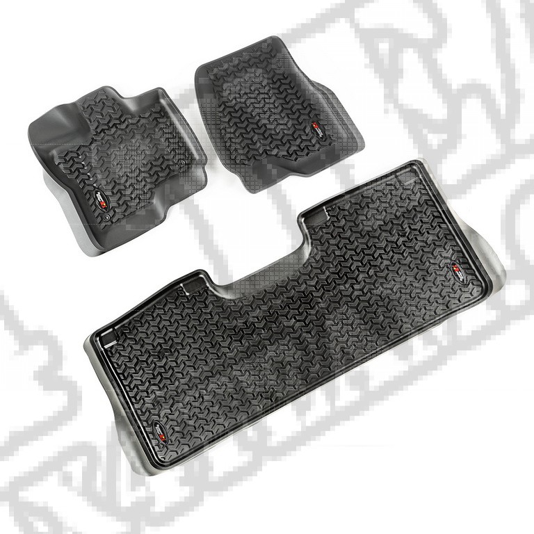 Floor Liner Kit, Black; 15-17 Ford F-150