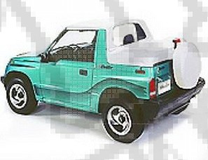 Tylna osłona przestrzeni ładunkowej Duster Biały 95-98 Geo Tracker i Suzuki Sidekick