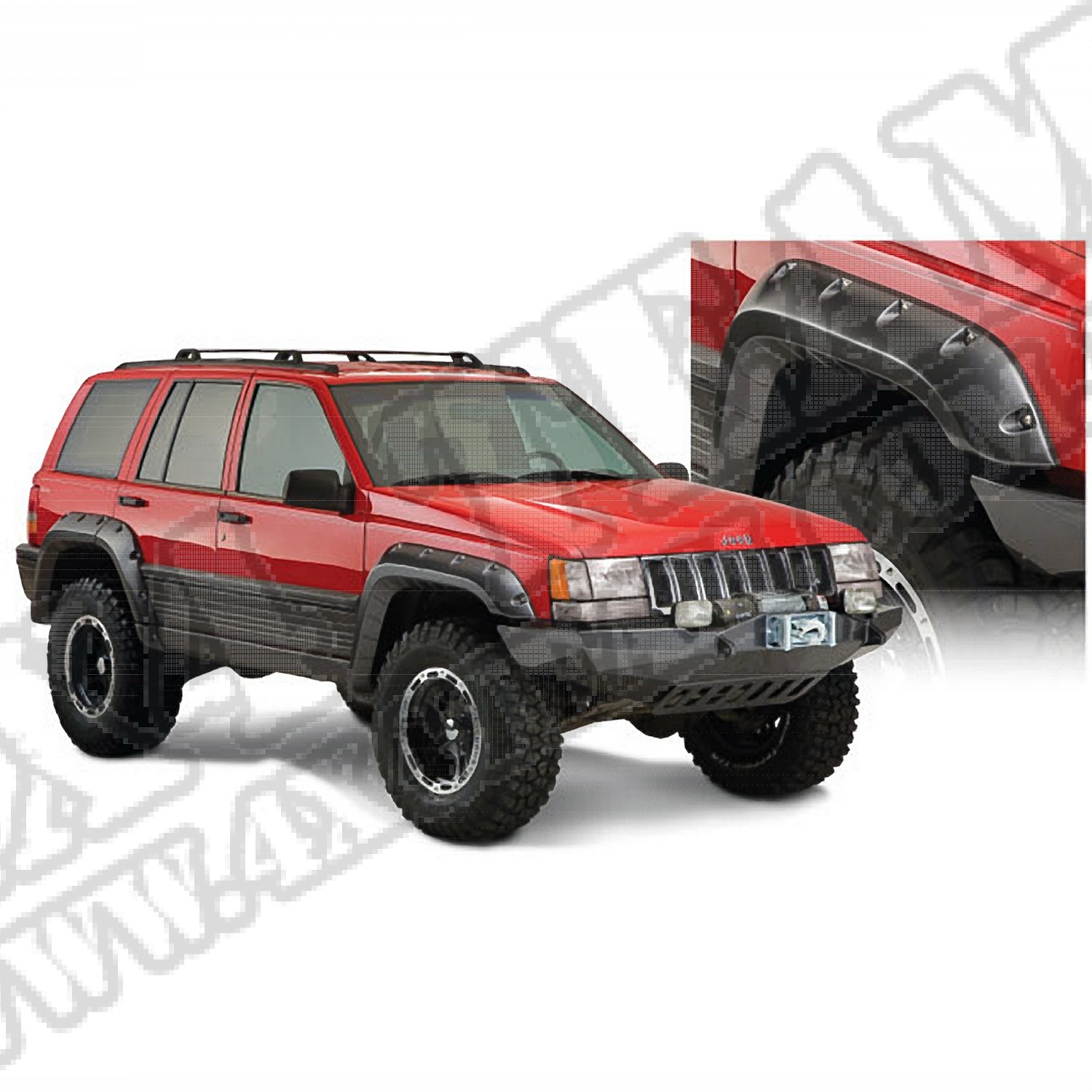 Cut Out Style Zestaw nakładek błotników dla 1993-1998 Jeep Grand Cherokee Zj