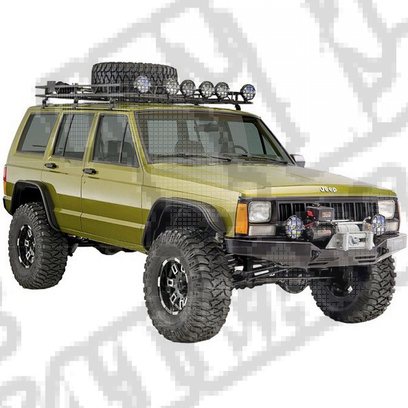 Flat Fender Flare Kit 84-01 Jeep XJ Cherokee