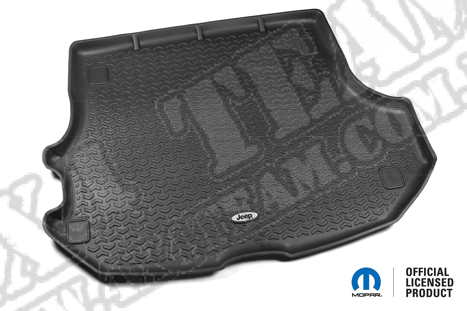 Dywanik bagażnika z logo Jeep, czarne, 99-04 Jeep Grand Cherokee (WJ)