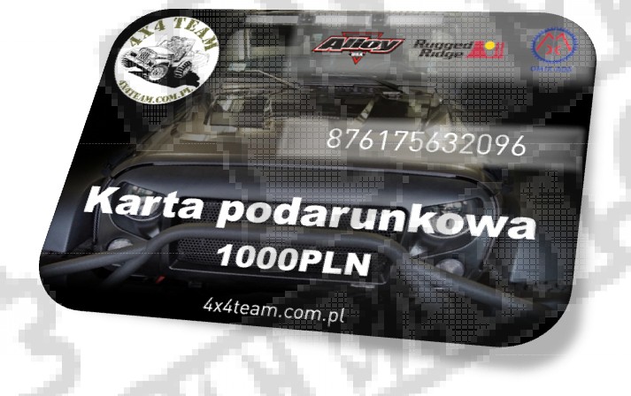 Karta podarunkowa 4X4TEAM o wartości 1000pln