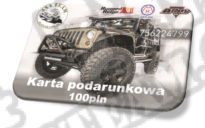 Karta podarunkowa 4X4TEAM o wartości 100pln