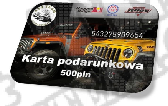 Karta podarunkowa 4X4TEAM o wartości 500pln