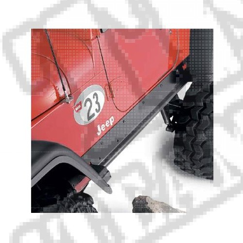 Osłony-ślizgi progów Warn do 04-06 Jeep LJ Wrangler Unlimited