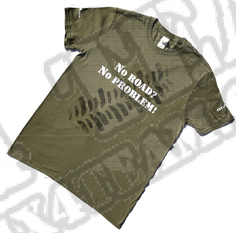 Bawełniany Tshirt 4x4 ZIELONY rozmiar M