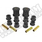 Suspension Leaf Spring Bushing Kit, Rear, Black; 84-01 Cherokee XJ