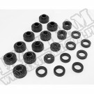 Body Mount Kit, Black; 80-86 Jeep CJ5/CJ7