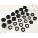 Body Mount Kit, Black; 81-86 Jeep CJ8