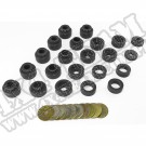 Body Mount Kit, Black; 87-95 Jeep Wrangler YJ