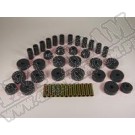 Suspension Bushing Kit, Polyurethane, Black; 55-75 Jeep CJ5/CJ7