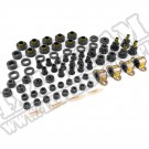 Suspension Bushing Kit, Polyurethane, Black; 80-86 Jeep CJ5/CJ7