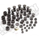 Suspension Bushing Kit, Polyurethane, Black; 87-95 Jeep Wrangler YJ