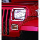 Osłony lamp, stal nierdzewna, 87-95 Jeep Wrangler (YJ)