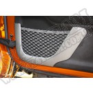 Ozdoba schowka drzwiowego z siatki, srebrna, 11-15 Jeep Wrangler JK