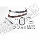 Zestaw akc. ozdobnych wnętrza, chrom, 07-10 Jeep Wrangler JK 2 drzw.