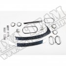 Zestaw akc. ozdobnych wnętrza, chrom, 07-10 Jeep Wrangler JK 2 drzw.