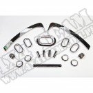 Zestaw akc. ozdobnych wnętrza, chrom,07-10 Jeep Wrangler Unlimited JK 