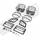 Zestaw osłon lamp, czarny chrom, 97-06 Jeep Wrangler TJ