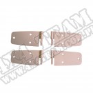 Zawiasy drzwi, stal nierdzewna satyna, 76-93 Jeep CJ/Wrangler YJ