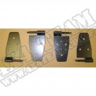 Zawiasy półdrzwi, zestaw, czarne, 87-06 Jeep Wrangler TJ