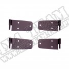 Zawiasy drzwi, zestaw, czarne, 76-93 Jeep CJ/Wrangler
