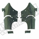 Zawiasy szyby czołowej, czarne, 97-06 Jeep Wrangler