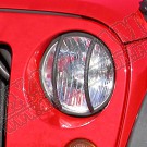 Osłony lamp przednich, czarne, 07-15 Jeep Wrangler JK