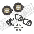 Para LED okrągłe Dual 3,5" Hi/Lo Off-Road z mocowaniami; 07-17 JK/JKU