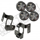 Mocowanie lampy, zestaw z okr. LED, półmat czarny, 07-15 Jeep Wrangler