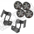 Mocowanie lampy, zestaw z okr. LED, tekst. czarny, 07-15 Jeep Wrangler