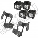 Mocowanie lampy, zestaw z kw. LED, tekst. czarny, 07-15 Jeep Wrangler