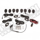 Oświetlenie LED Rock Light Kit z instalacją, 4-elementowe, białe; 07-16 Wrangler JK