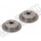 Tarcze hamulcowe tylne 2 szt., nawiercane i nacinane, 07-15 Jeep Wrangler JK